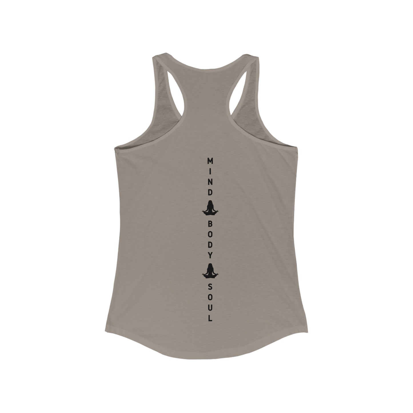 Copy of Lets GEt it Om_Pink Writig_Women's Ideal Racerback Tank